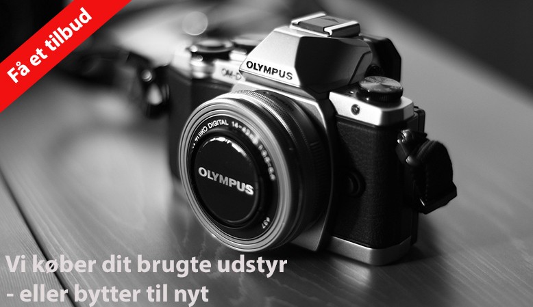 Hos Foto/C giver vi gerne et tilbud på køb af dit brugte udstyr. Hvis du bytter til nyt fra butikken giver vi 10 procent ekstra for det brugte udstyr.